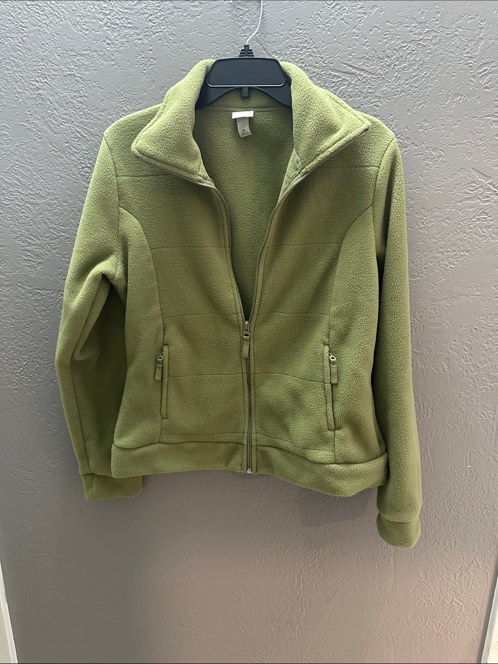 Merona Light Green Full-Zip Fleece Jacket